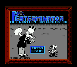 Pesterminator : The Western Exterminator (Homebrew) — Title screen
